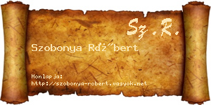 Szobonya Róbert névjegykártya