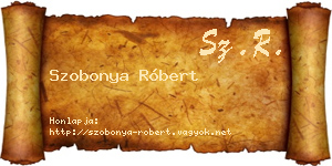 Szobonya Róbert névjegykártya