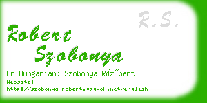 robert szobonya business card